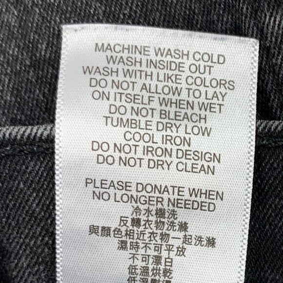 Levi's 511 Slim Distressed Black Wash Youth Size 16 Regular 28x28 - Picture 7 of 7